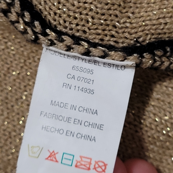 Gold and black cardigan size small Le Temps des Cerises - Picture 8 of 8